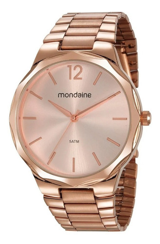 Relógio Mondaine Feminino Analógico Rose Gold Original