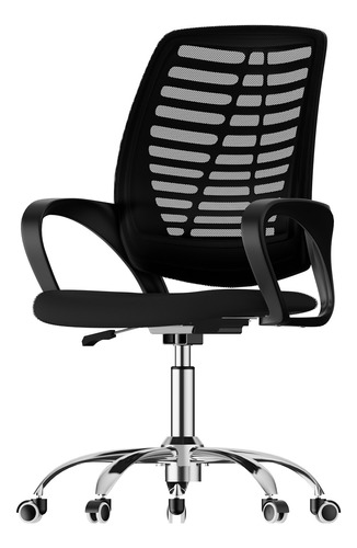 Silla Giratoria Oficina De Escritorio Ergonómica Negra