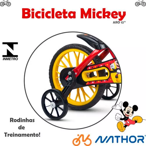 Triciclo Infantil - Aro 5 - Mickey Mouse - Nathor