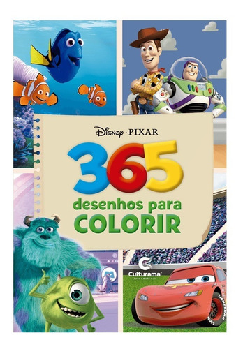 Livro Para Colorir 365 Desenhos Disney Pixar Culturama