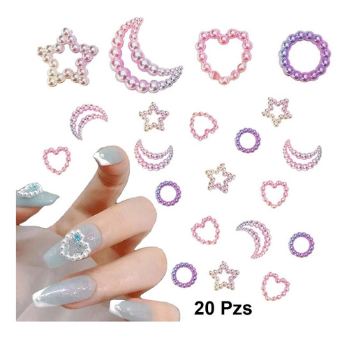 Decoración Piedras Para Uñas Acrilicas Figuras Kawaii 20 Pzs | Meses sin  intereses