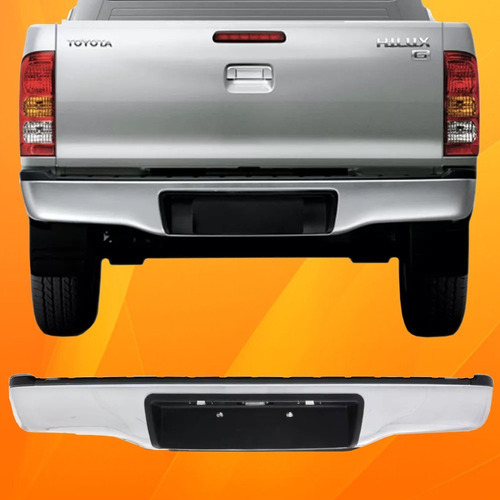Imagem 1 de 7 de Parachoque Traseiro Hilux 2006 2007 2008 2009 2010 2011 2012