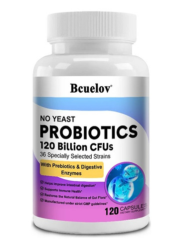 Bcuelov Probiotix Probioticos High Potency 120b Cfu 120 Caps
