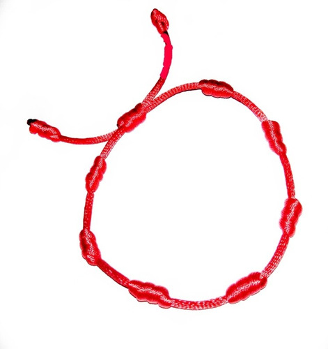 Pulsera 7 Nudos Protección Mal De Ojo Hilo Rojo Buena Suerte