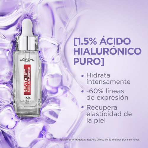 Kit L'oréal Paris Ácido Hialurónico Gel + Crema Día + Sérum