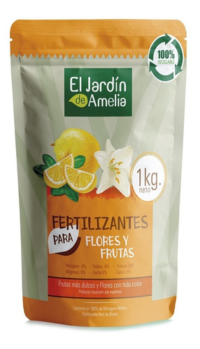 Pack 6 Fertilizantes Para Flores Y Frutas Premium (1 Kg C/u)