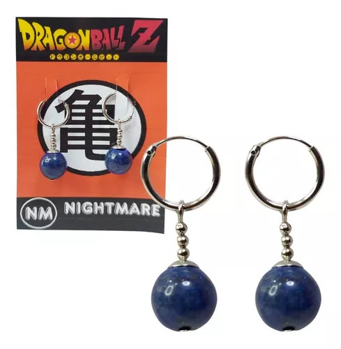 Brinco Potara De Pressão Dragon Ball Fusão Goku Azul Vegetto - R$ 37,9