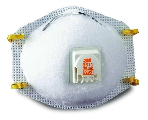 Respirador 3m 8511 N95 Contra Partículas (caja De 10 Unid.) Color Blanco
