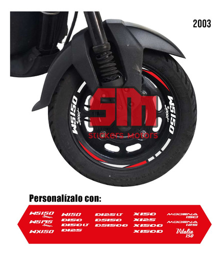 Stickers Reflejantes Motoneta Italika Personalizable