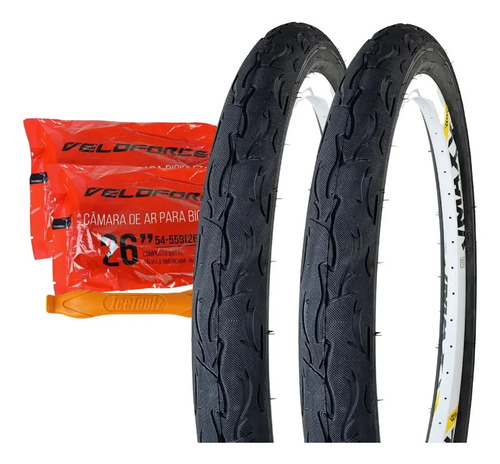 Pneu Vee Rubber 3.0 Melhor Que Pneu Kenda Flame Aro 26 3.0 2 Pneu 2 Espátulas 2 Câmara Schrader 35mm