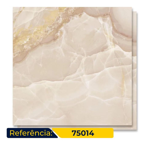 Piso Cerâmico Karina Onix Pink Hd 75x75cm Caixa 2,23m² Marrom