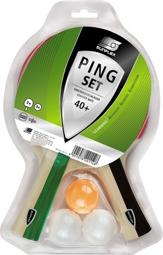 Set X2 Paletas De Tenis Mesa Ping Pong Sunflex + 3 Pelotitas