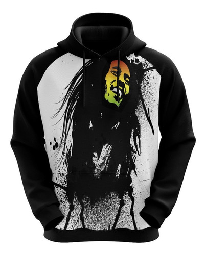 Blusa Moletom Bob Marley Cantor Compositor Reggae Silver#07