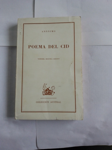 Poema Del Cid. Anónimo