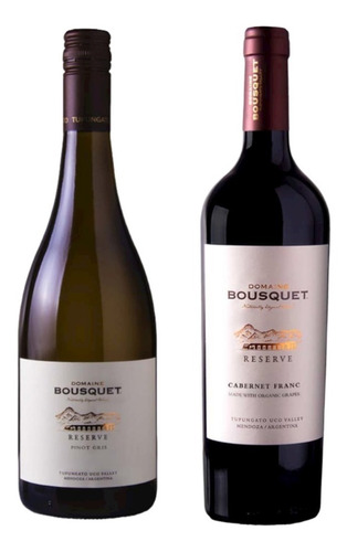 Combo Vinos Bousquet Reserva Pinot Gris + Cab Franc Barr. 6m