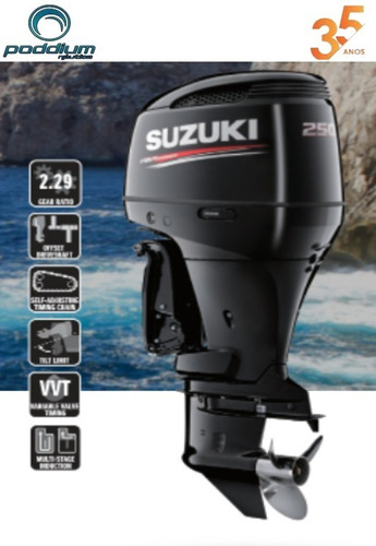Imagem 2 de 3 de Motor Suzuki Df250 4t 6c Novo Frete Grátis - Poddium Náutica