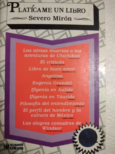 Libro Platicame Un Libro Severo Mirón Noriega Limusa