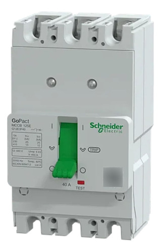 Disjuntor Gomccb 125e 3p3d 40a Fix Schneider G12e3f40