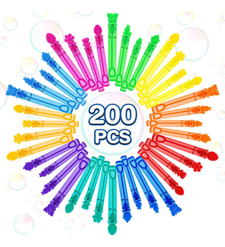 Varitas De Burbujas Para Niños 200 Piezas A Granel Color