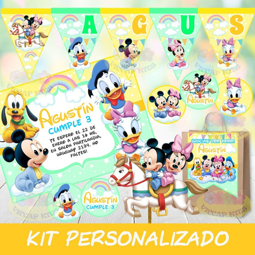 Pack Imprimible Mickey Y Amigos Bebes Personalizado