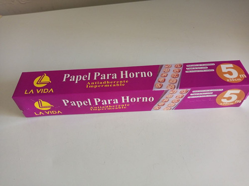 Papel Hornear Antiadherente 5mt X 30 Cm Marca La Vida