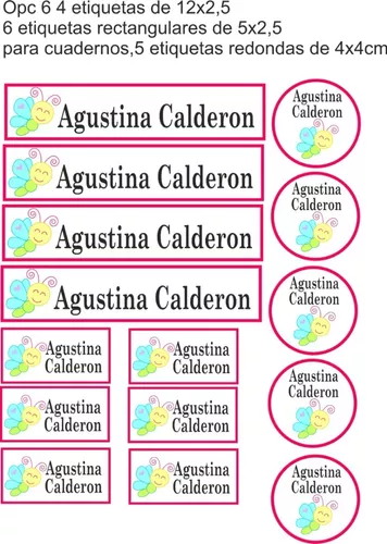 Etiquetas Personalizadas Para Útiles Colegio Stickers
