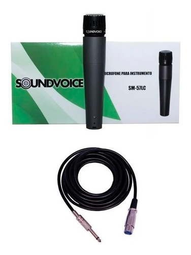 Microfone Sm-57lc Dinâmico P/ Instrumentos Soundvoice