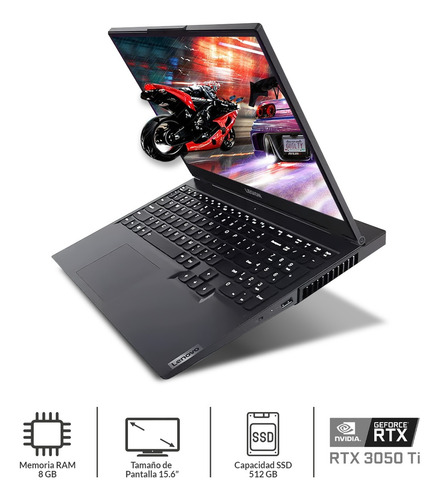 Imagen 3 de 5 de Laptop Lenovo Legion 5 Ryzen-5 Geforce-rtx 8gb 512gb+ Regalo
