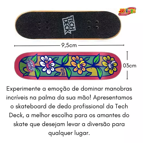 Skate De Dedo Profissional Fingerboard Tech Deck C/ Adesivos