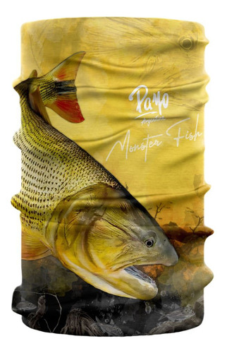 Cuello Payo Protección Uv Pesca Tipo Buff Modelo Dorado 