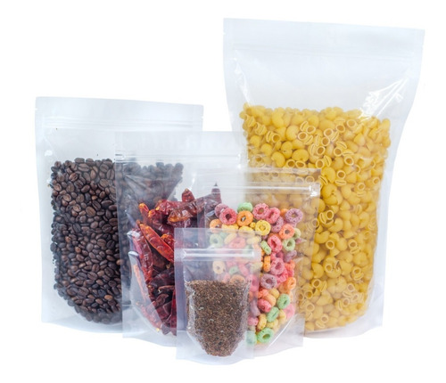 Imagen 1 de 6 de 100 Bolsas Stand Up Pouch Con Cierre Transparente De 50 Grs