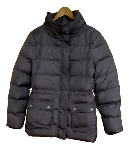 Campera  Puffer Gap Nueva Talla M Gris Jaspeada