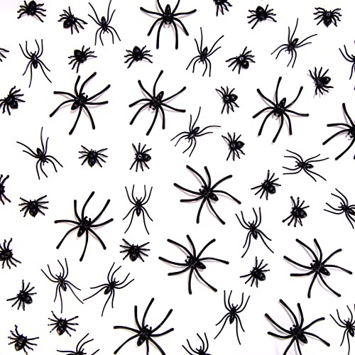 120 Pieces Realistic Plastic Spiders 3 Sizes Small Spid...