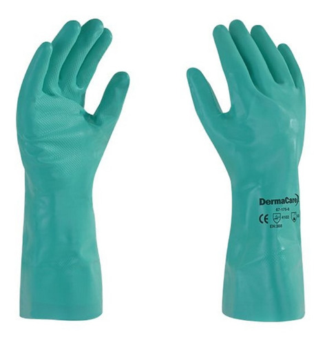 Guantes De Nitrilo Verde Con 6 Pares