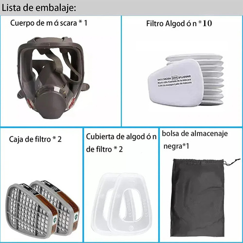 // Máscara De Gás Facial Completa Com Máscara De 6800