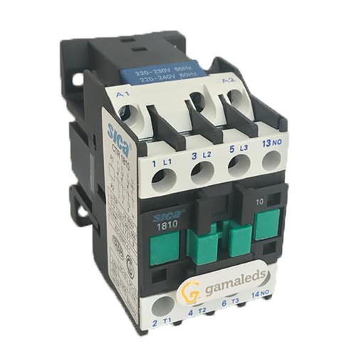 Imagen 2 de 8 de Contactor Tripolar 18a 1na 220v/24v Sica 1810