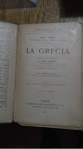 Curso De Historia La Grecia De Malet 1911