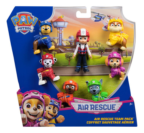 Paw Patrol: Air Rescue, Paquete De Figuras De Juguete Con 7 Figuras De Acción Coleccionables, Juguetes Para Niños Y Niñas A Partir De 3 Años