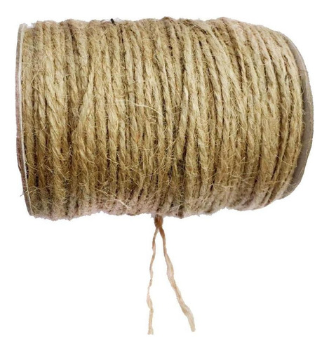 100 Metros 1.5mm Natural Marrón Jute Teleo Cáñamo Cuerda