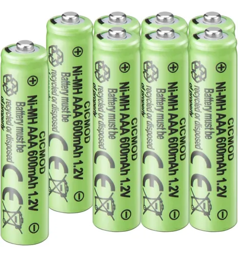 Pilas Aaa Recargables 12 V Ni Mh 600 Mah Triple A Batería