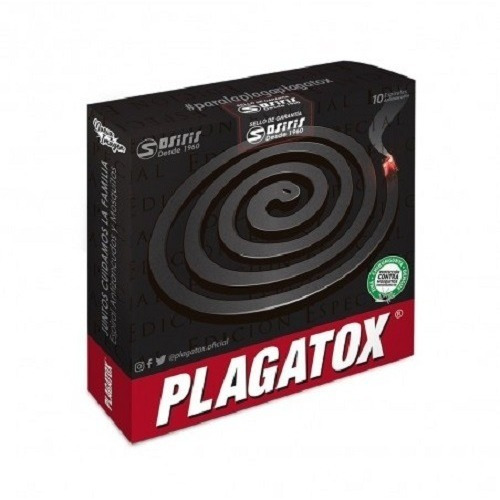 Insecticida Solido En Espiral Plagatox Caja De 10 Unds