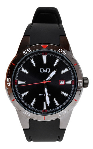 Reloj Q&q A470j512y- Optica Caroli Color de la correa Plateado/Negro 2 Color del fondo Negro