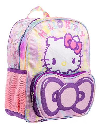 Mochila Chica Preescolar Kinder Hello Kitty Ruz Kimo 178149