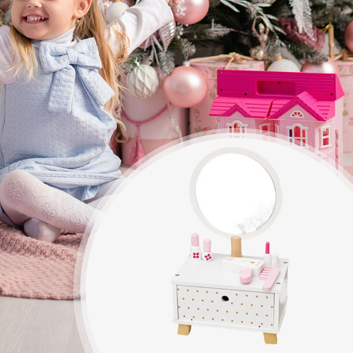Juego De Tocador De Madera Para Niños, Tocador De
