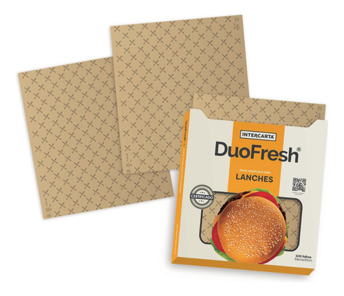 Papel Acoplado Duofresh Kraft Lanches 33x37 Com 500 Chef