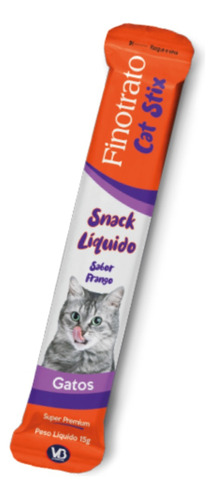 Finotrato Cat Stix Frango 15g Sachê Petisco Snack Gatos