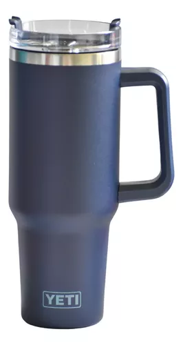 Termo Yeti Azul Nav Tapa Antiderrame Rambler 12oz Para Café