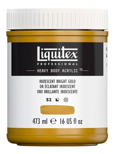 Tinta Acrílica Liquitex Heavy Body 234 Iridescent Gold 473ml