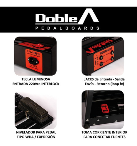 Imagen 5 de 6 de Pedalboard Doble A® - Modelo Tam 60-4 (incluye Bolso)