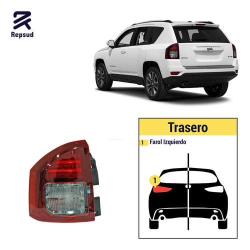 Farol Trasero Izquierdo Jeep Compass 2014-2017 - Led